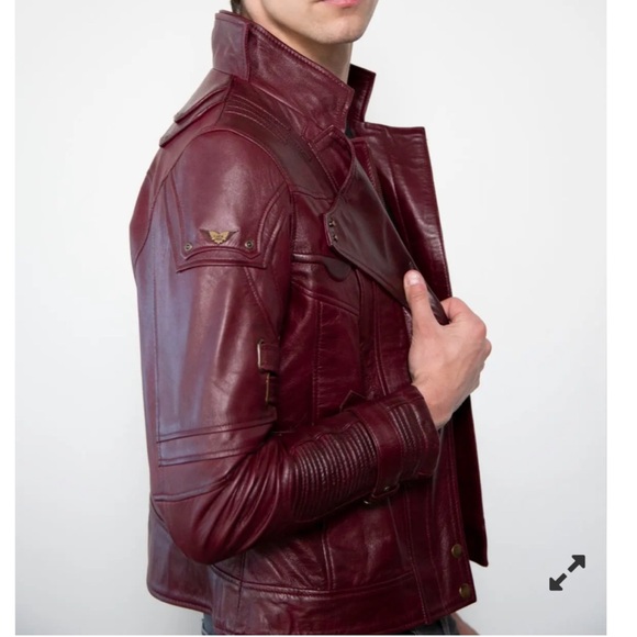 Lambskin real leather cosplay galaxy skylord guardian handmade burgundy maroon - Picture 2 of 15